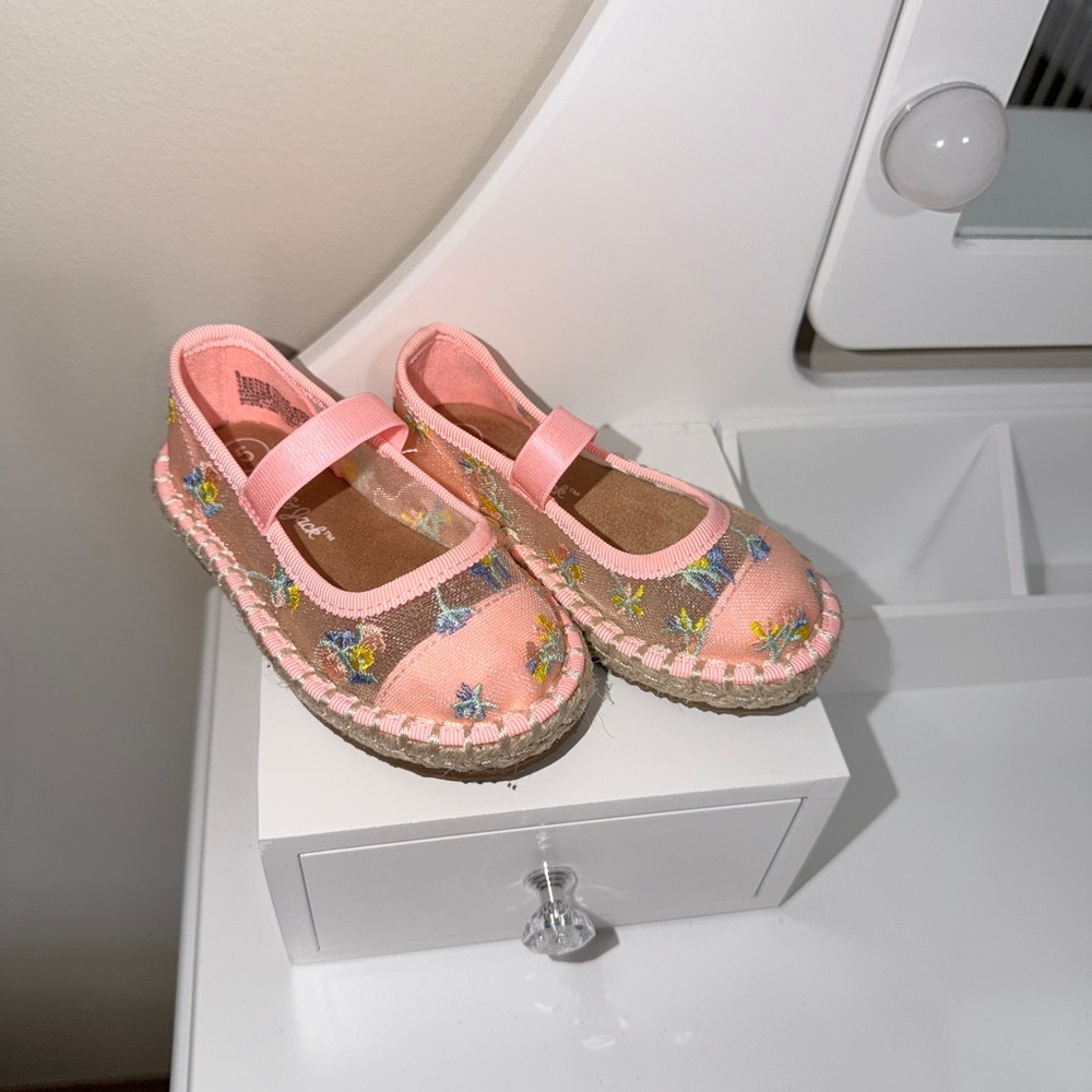 Cat & Jack Pink Floral Kids Sandals